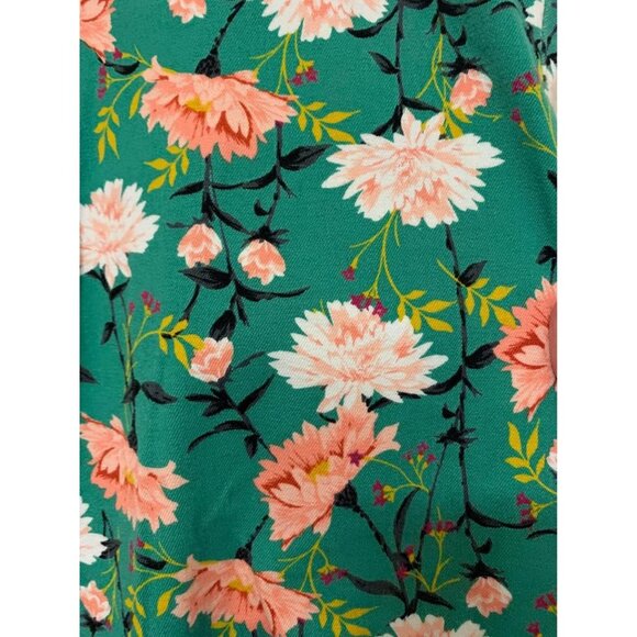 Old Navy Pixie Mid Rise Skinny Denim Jeans Floral Boho Cottage Green Size 2 - Picture 3 of 6